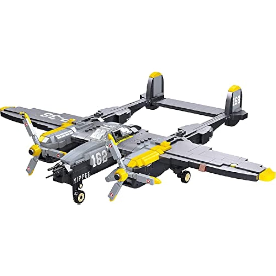 Apostrophe Games P-38 Lightning Fighter Jet Building Block Set - 937 Pcs