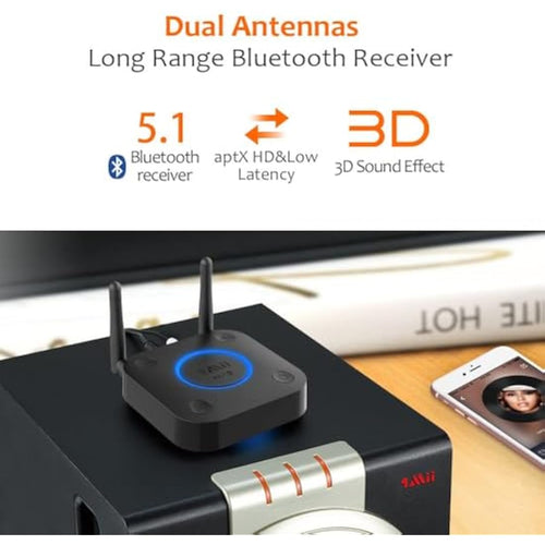 1Mii B06 Pro Bluetooth 5.1 Receiver | Long Range aptX HD HiFi Adapter