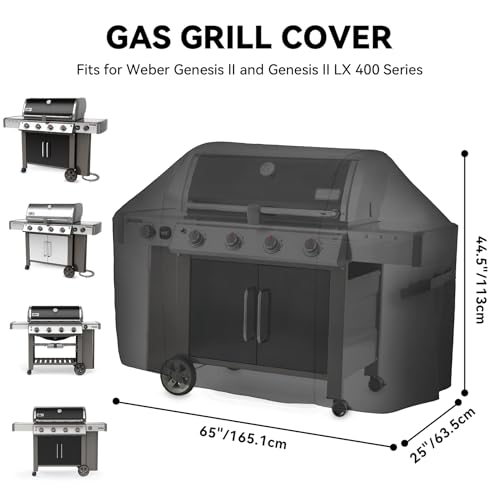 Onlyfire Grill Cover for Weber Genesis II 400 | 600D Oxford Fabric