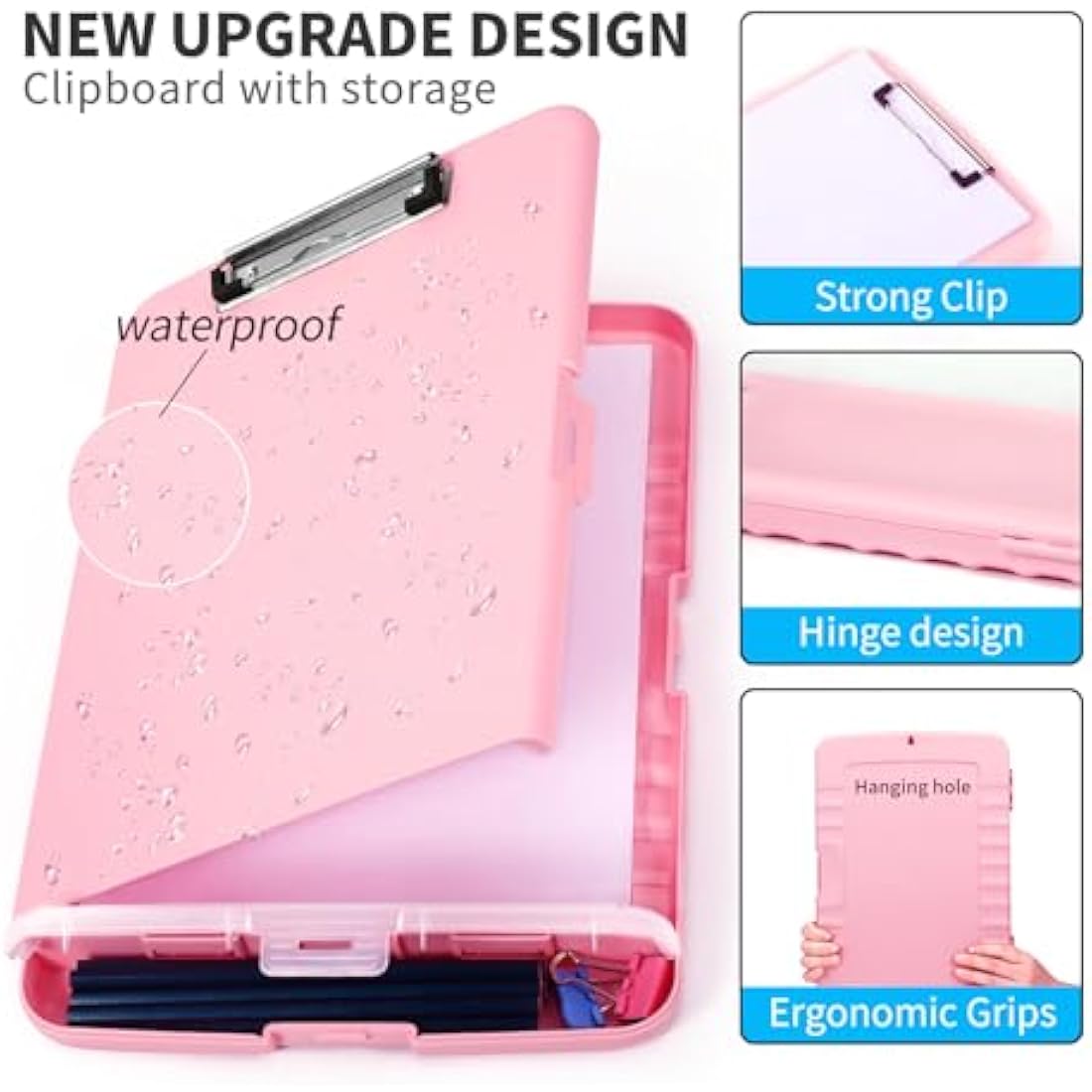 DMFLY Storage Clipboard – Heavy Duty A4 Case with Pen Holder & Compartment