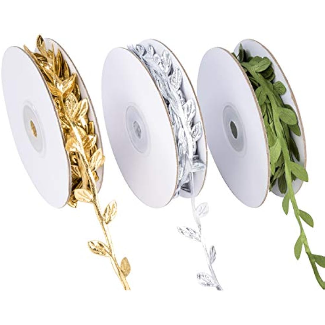 Artificial Leaf Ribbon Vines for DIY Crafts - 3 Rolls