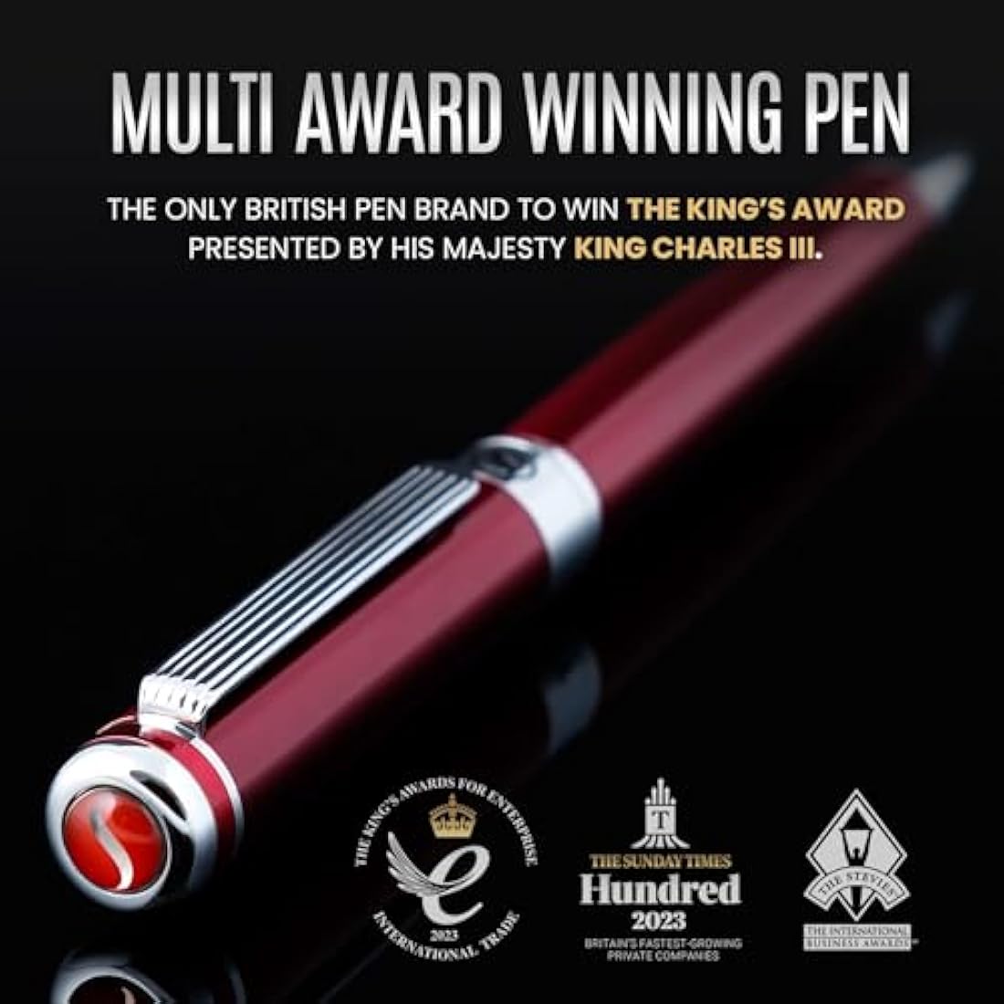 Scriveiner Ballpoint Pen – Deep Crimson Red Lacquer