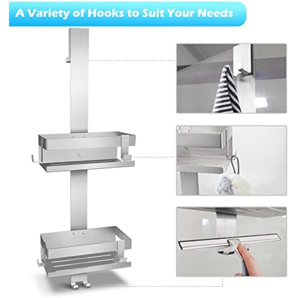 Hanging Shower Caddy | SUS304 Stainless Steel Over Door Shelf