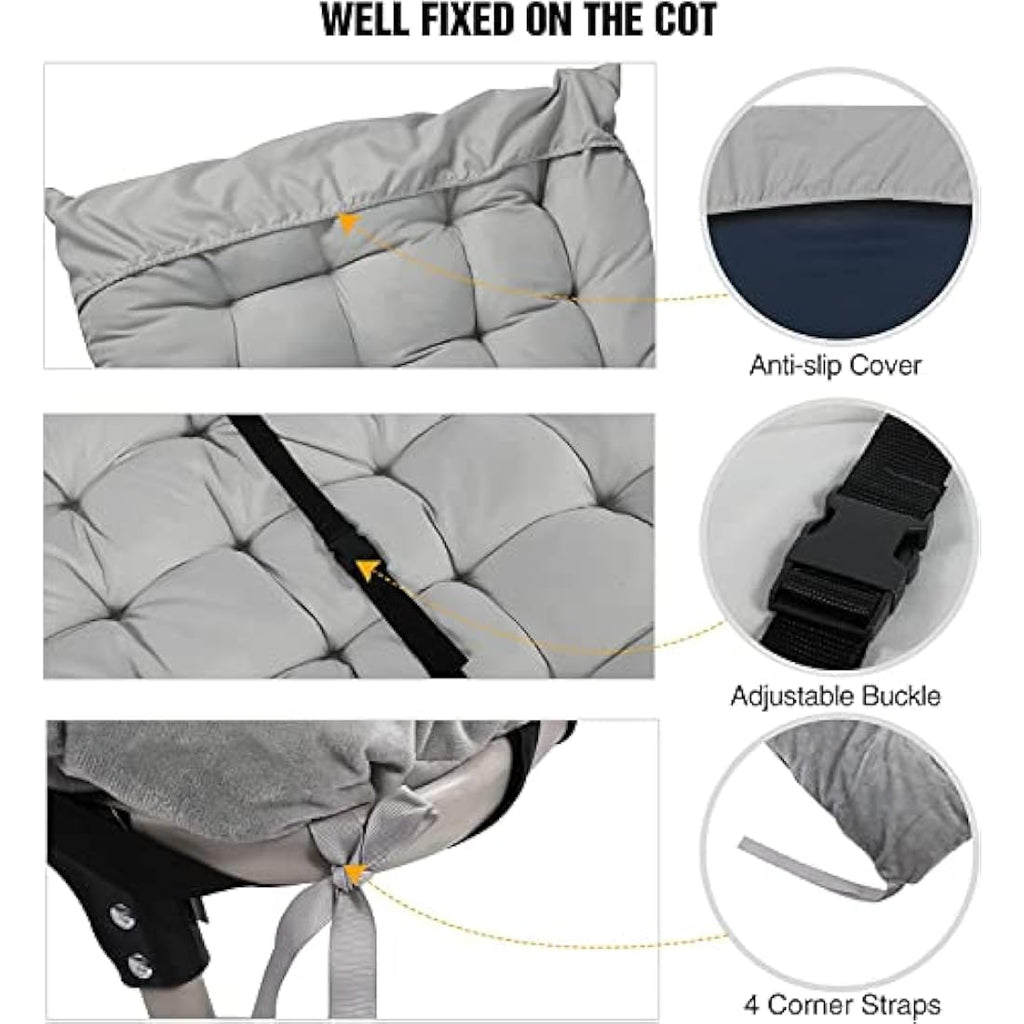 REDCAMP XL Camping Cot Pad – 75x28 Soft Cotton Folding Sleeping Mattress