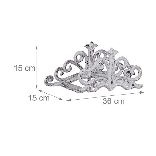 Relaxdays Antique Wall-Mount Garden Hose Reel | Cast Iron Storage Rack