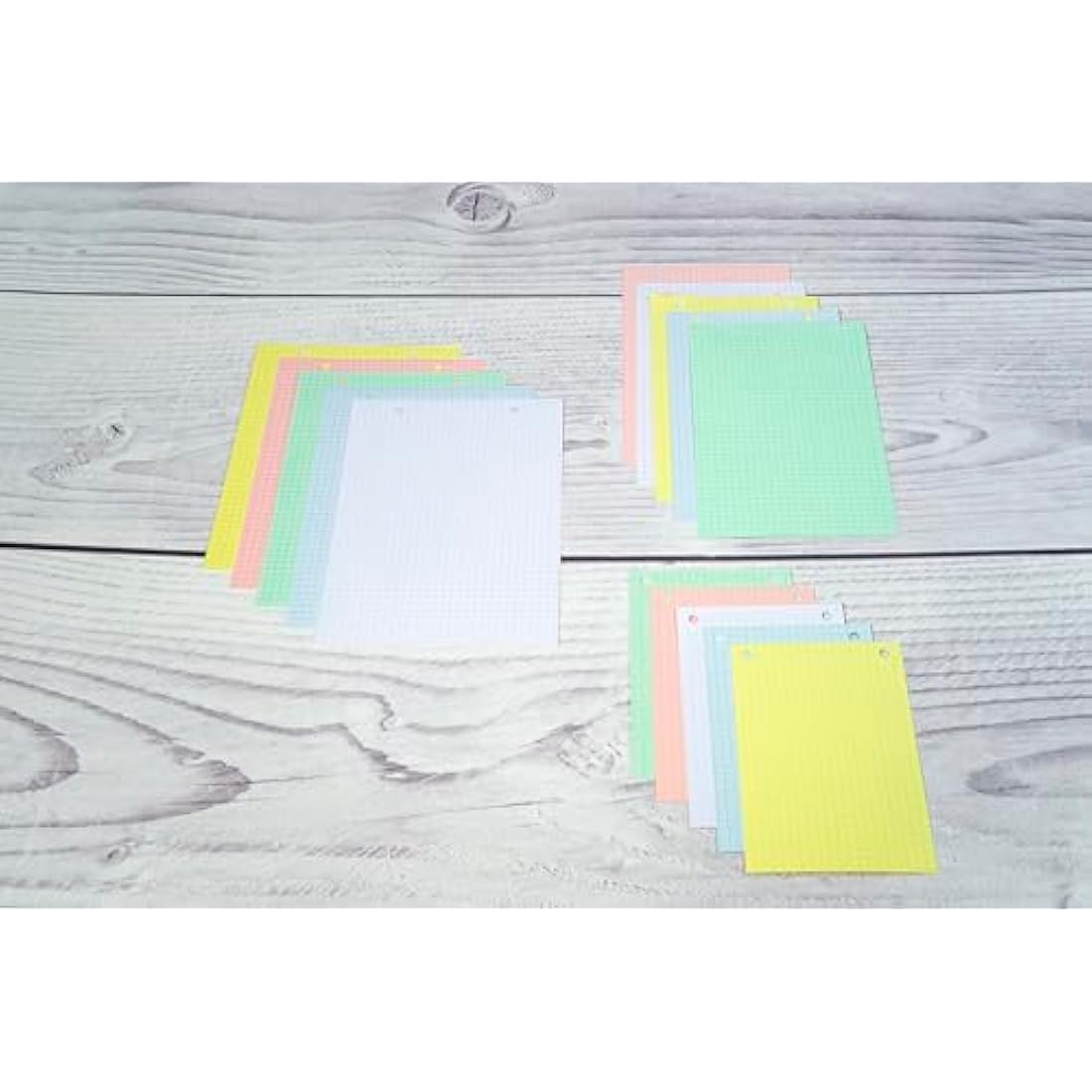 Exacompta Index Cards | 1000 Assorted 5x5 Squared Punched 100x150mm
