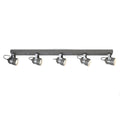 UKEW 5 Way Modern Ceiling Spotlight Bar | 90cm Adjustable GU10 - Grey