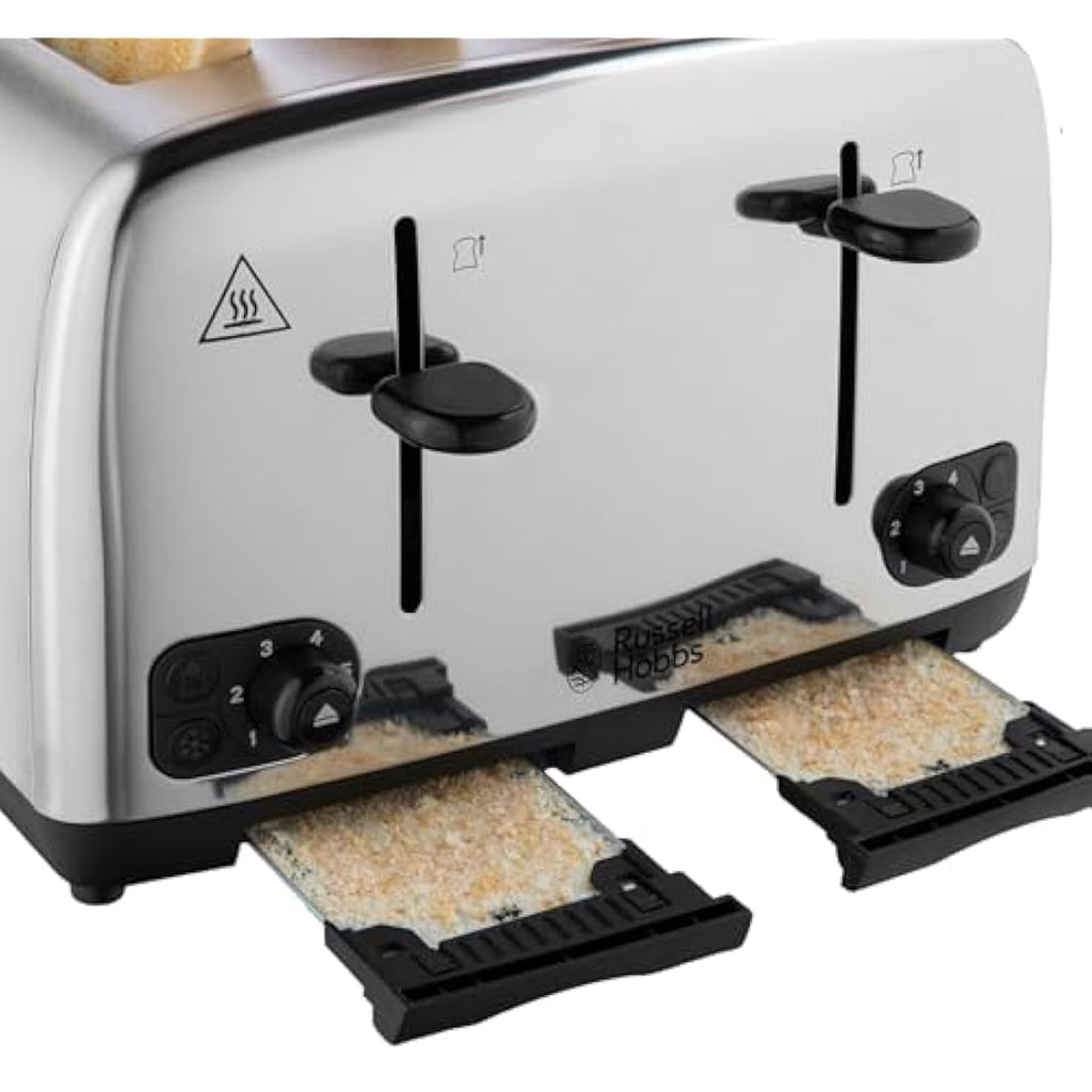 Russell Hobbs 4 Slice Toaster | Stainless Steel Wide Slot 1700W