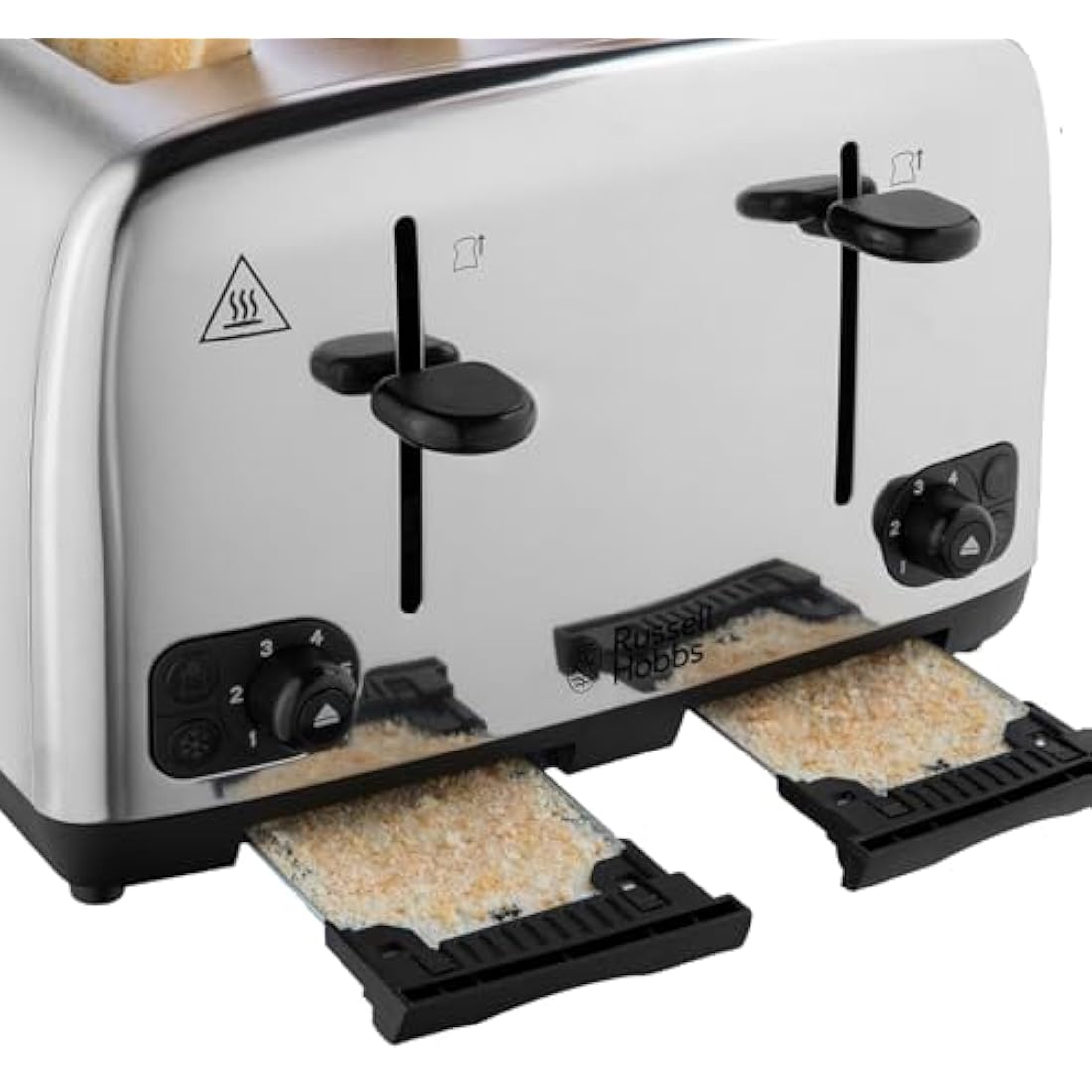Russell Hobbs 4 Slice Toaster | Stainless Steel Wide Slot 1700W