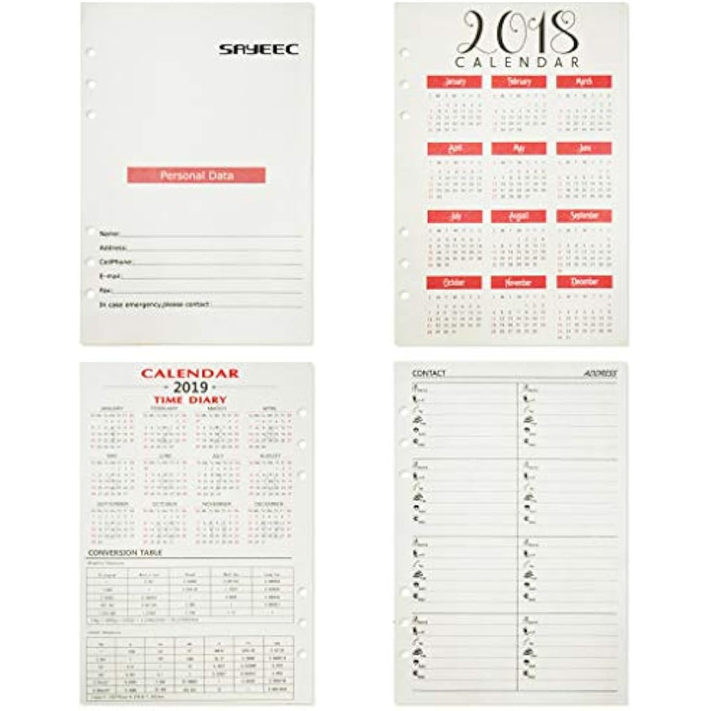 SAYEEC A5 PU Leather Executive Portfolio – Refillable Business Notebook