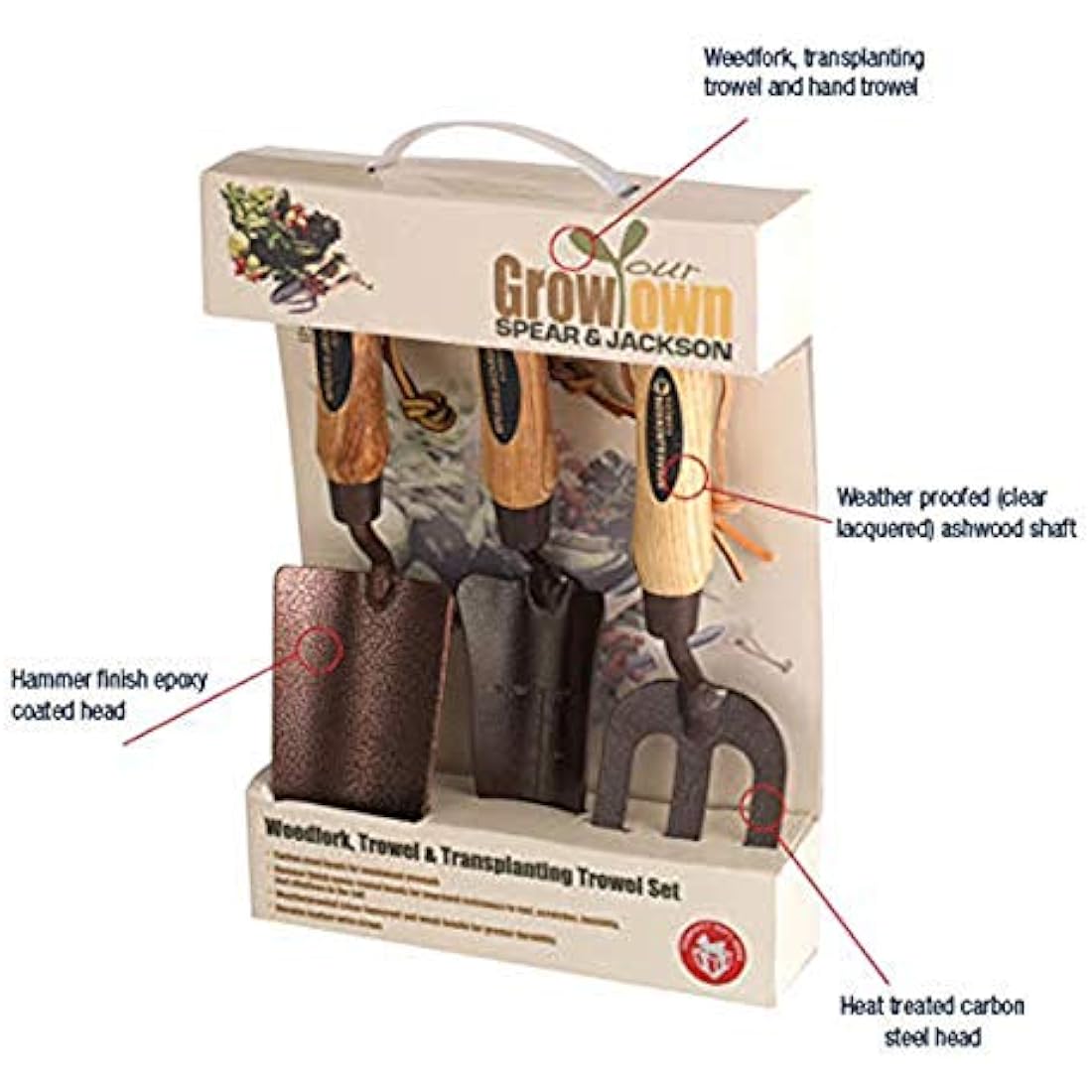 Spear & Jackson Elements 3 Piece Garden Tool Gift Set - Ash Wood