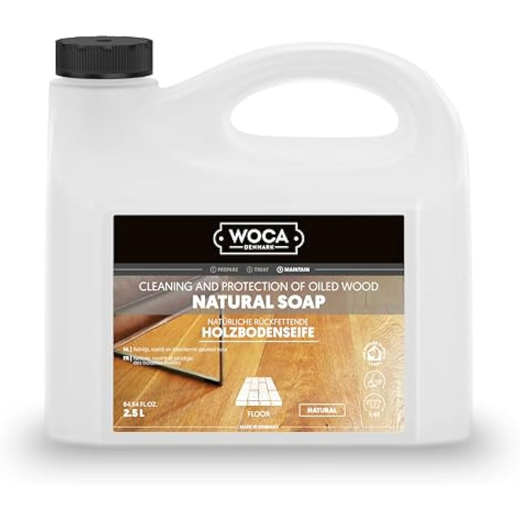 WOCA Natural Soap | Concentrated Wood Cleaner for Oiled Floors | 2.5L