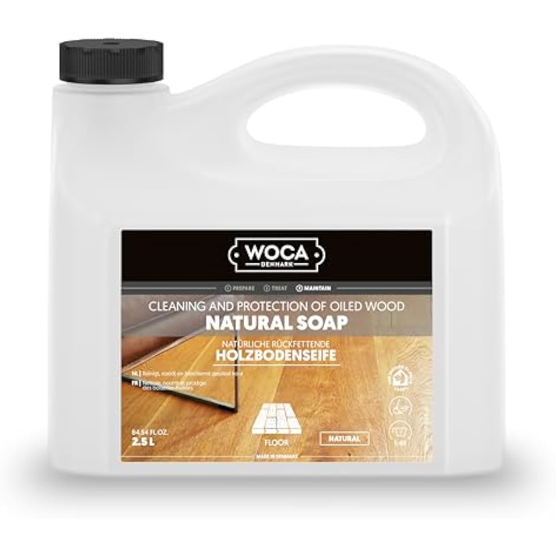 WOCA Natural Soap | Concentrated Wood Cleaner for Oiled Floors | 2.5L