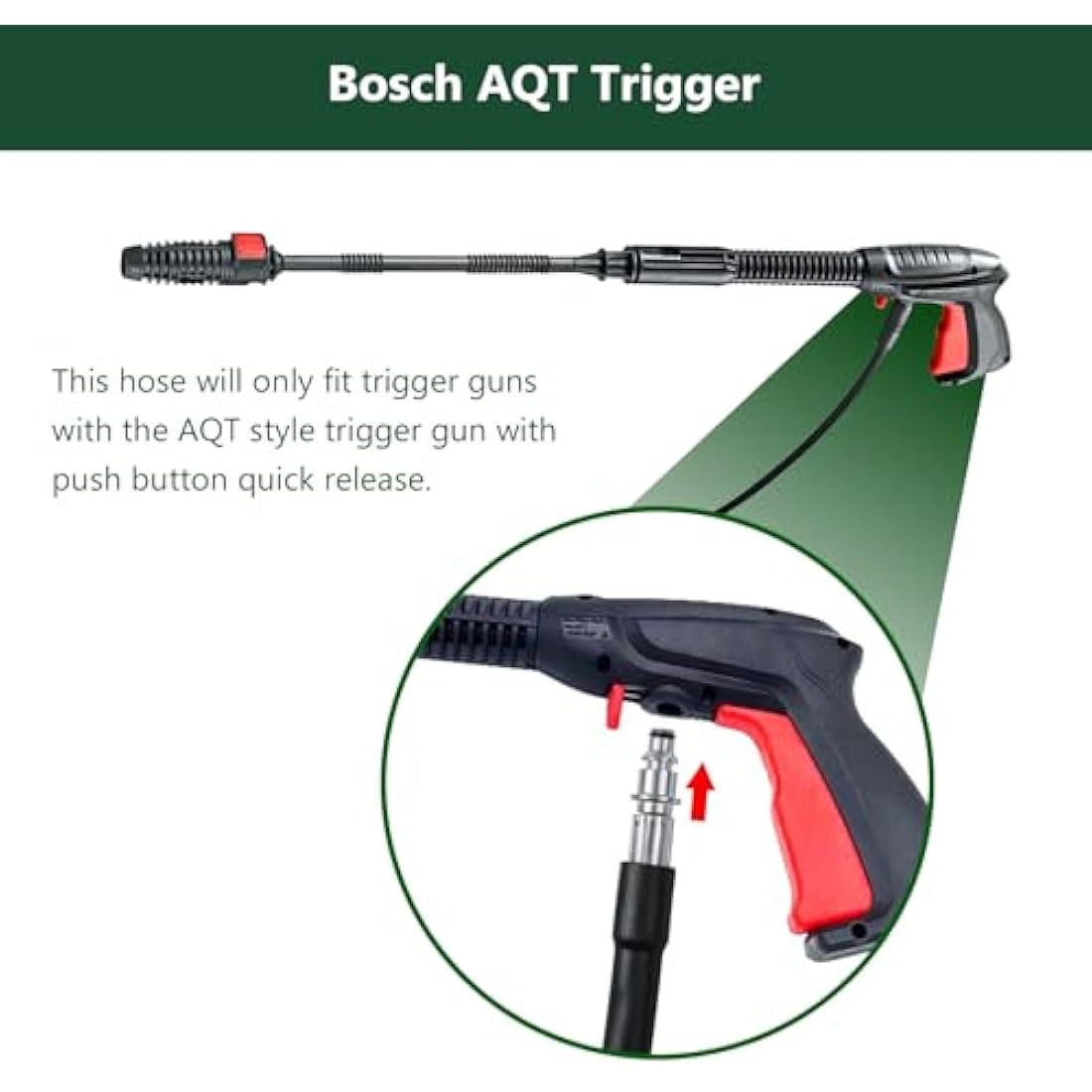 YUET 15M High Pressure Washer Hose for Bosch AQT & Aquatak | SDS Fittings