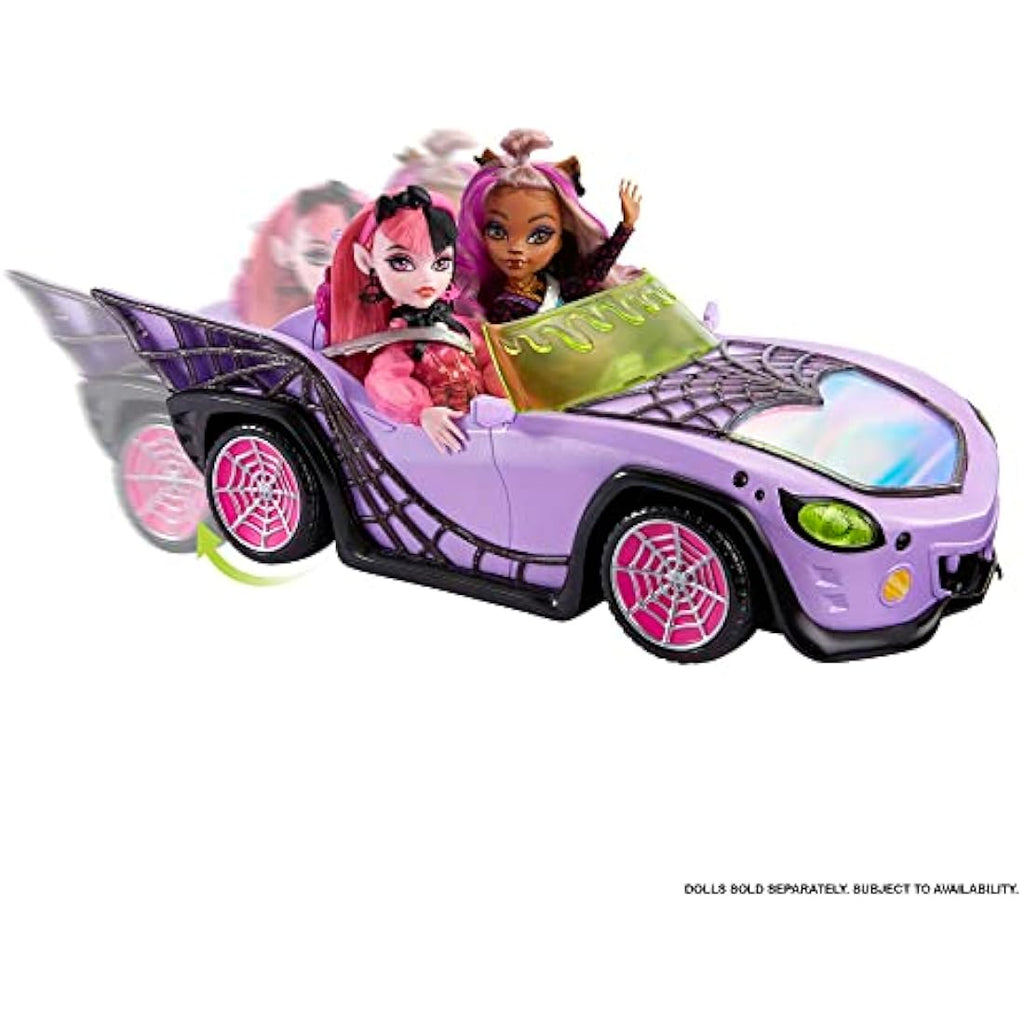 Monster High Ghoul Mobile Toy Car | Purple Convertible with Pet