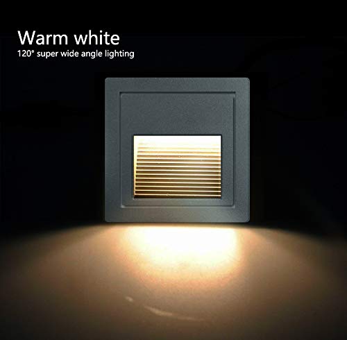 Arotelicht 8-Pack LED Recessed Stair Lights | IP65 Waterproof Grey Aluminum