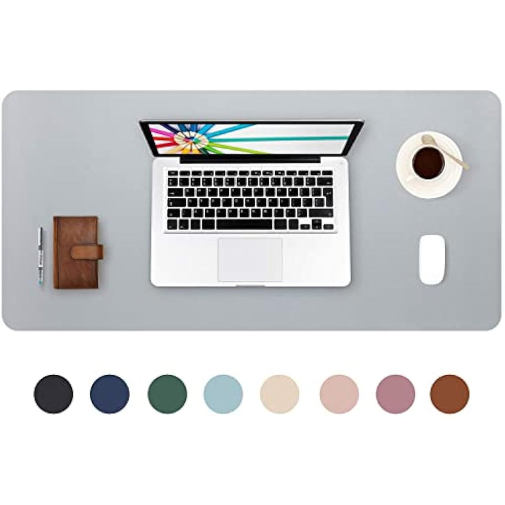 DOBAOJIA Large Desk Pad | Waterproof PU Leather Mouse Mat - Grey