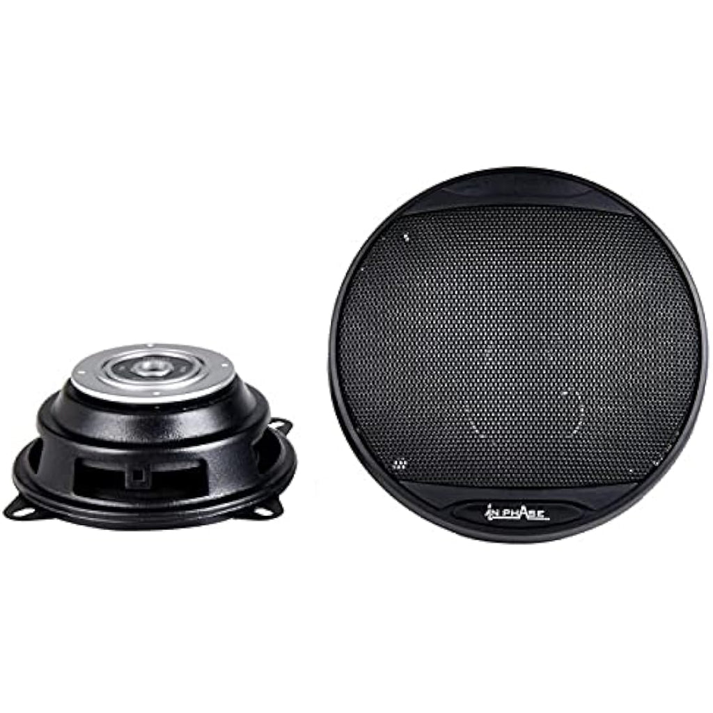 In Phase SXT1035 4 Inch 200W 2-Way Coaxial Shallow-Mount Car Speakers
