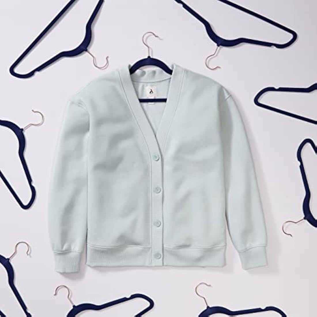 Jolof Store Slim Velvet Non-Slip Suit Hangers - Navy Blue - 50 Pack