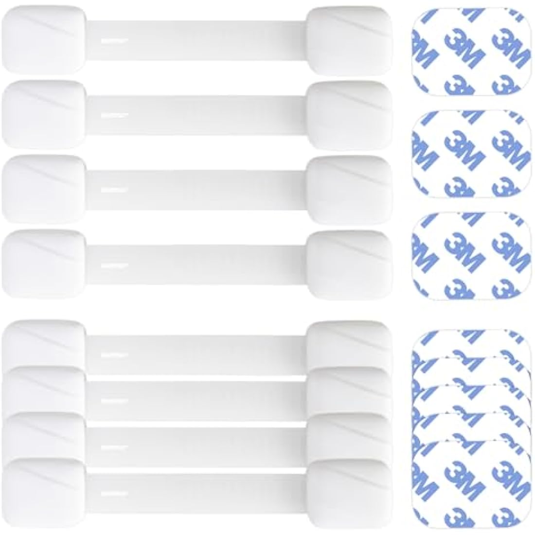 BABYGO Child Safety Cupboard Locks – 8 Pack Adjustable Baby Proofing Straps