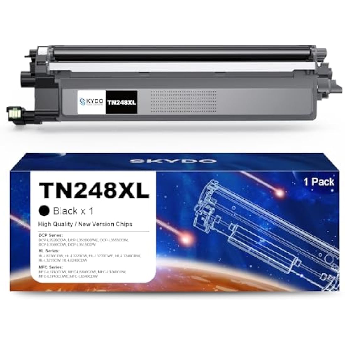 Skydo TN248XL Black High Yield Toner for Brother MFC-L3740CDW HL-L8230CDW