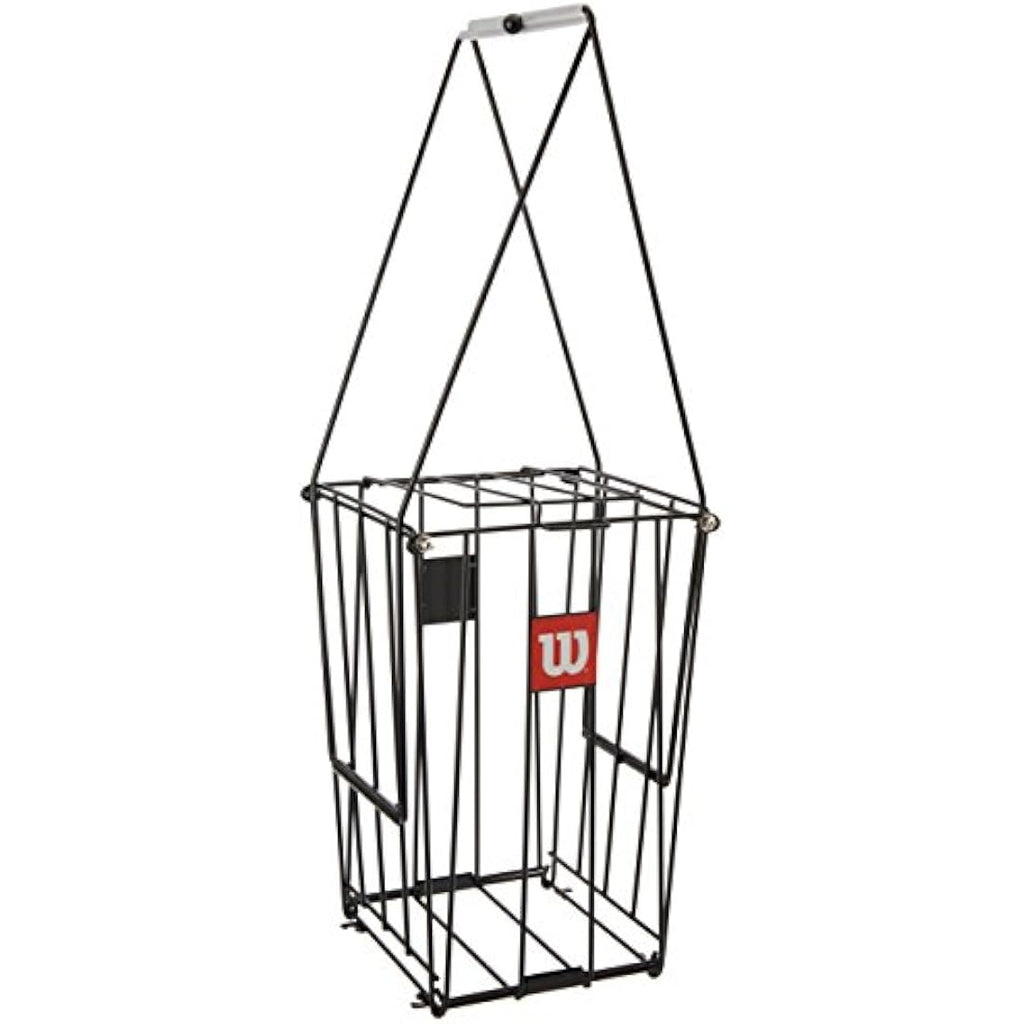 Wilson Tennis Ball Pick-Up Basket – 75 Ball Capacity Steel Hopper