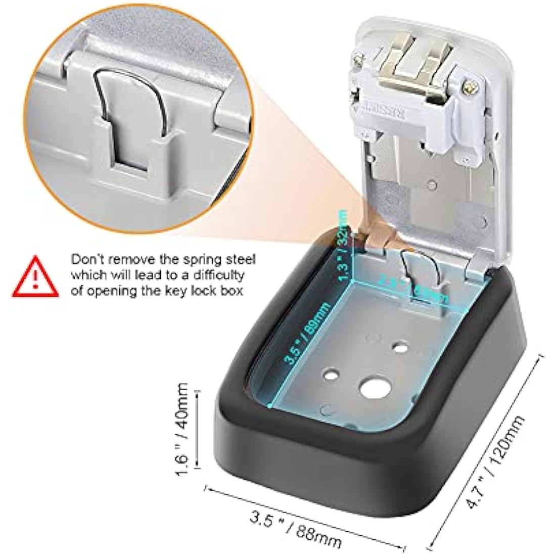 GRIFEMA GA1003 Key Safe Wall Mounted | 4-Digit Combination Lock Box