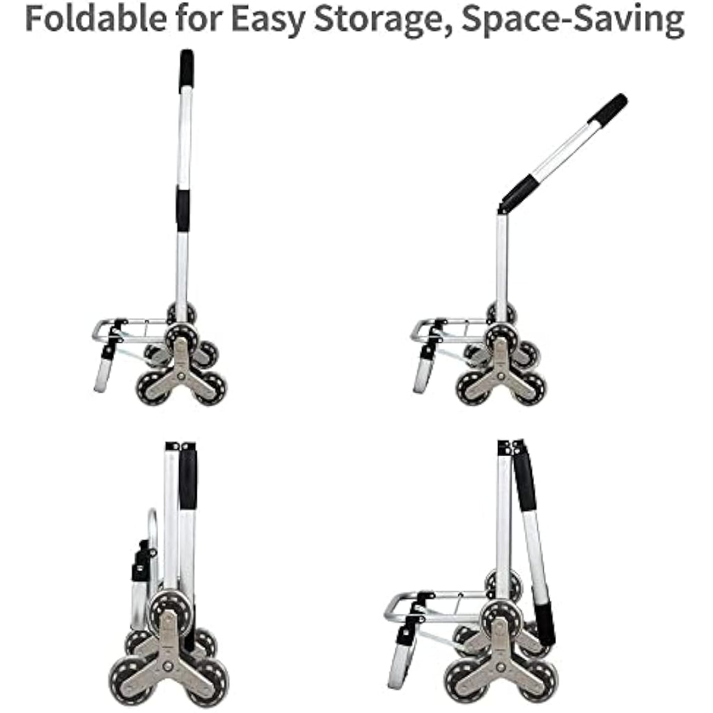 6-Wheel Stair Climber Folding Shopping Trolley - 50kg Capacity
