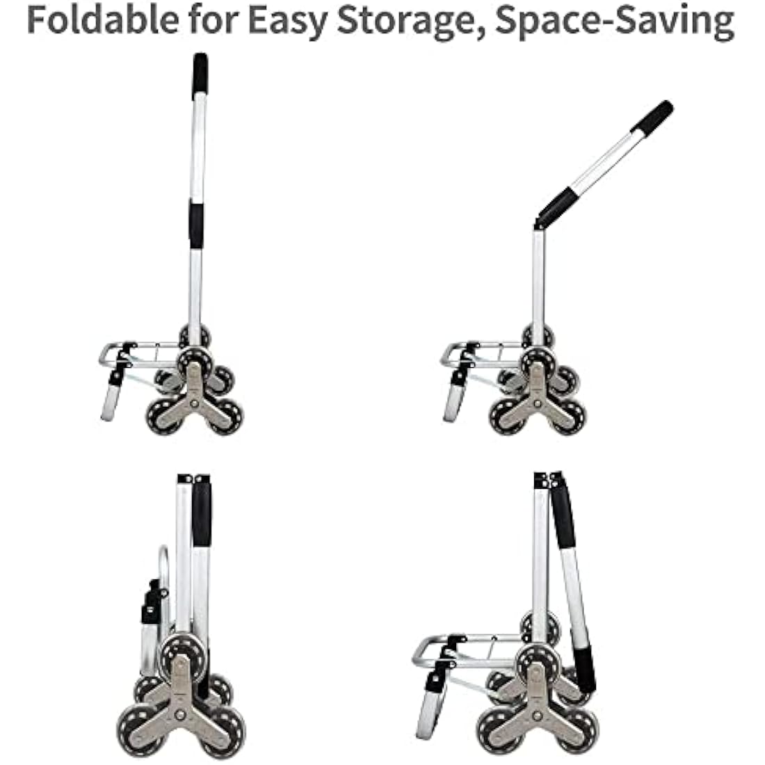 6-Wheel Stair Climber Folding Shopping Trolley - 50kg Capacity