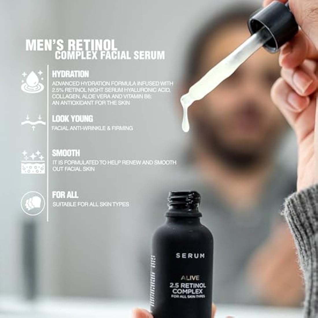 Gentlehomme Retinol Face Serum for Men – Anti-Aging & Dark Spot Remover