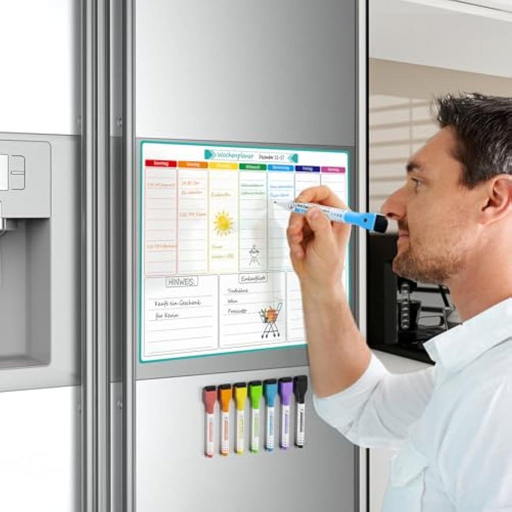 Magnetic Weekly Planner Whiteboard for Fridge – A3 Dry Erase