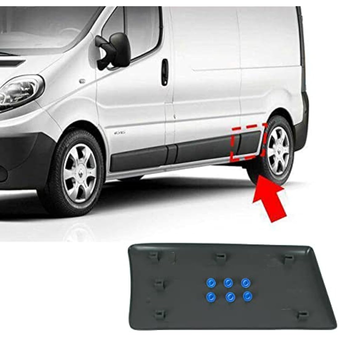 Jolof Store Rear Left Side Trim Moulding Panel for Vivaro Trafic LWB