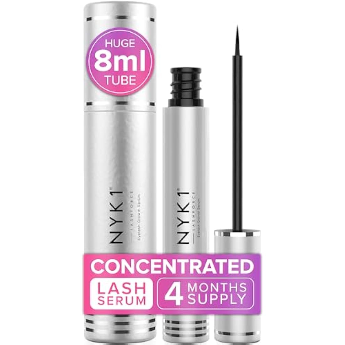 NYK1 LashForce Eyelash Growth Serum - 8ml XL Lash and Brow Enhancer