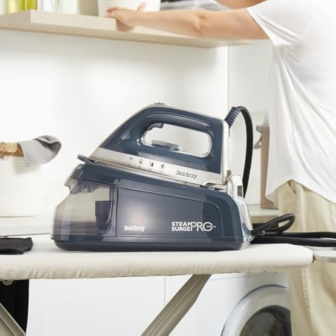 Beldray Titanium Steam Surge Pro Iron – 2400W Steam Station with 1.2L Tank