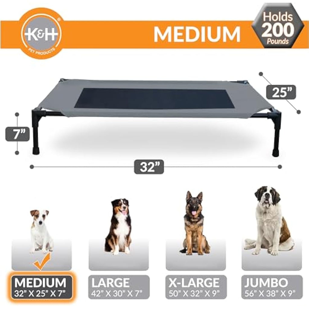 K&H Pet Products Cooling Elevated Dog Bed – Breathable Mesh Cot