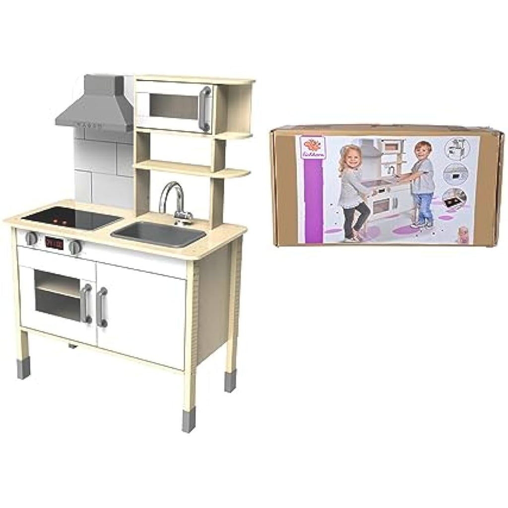 Eichhorn Wooden Play Kitchen – Kids Pretend Play Set for Ages 3+