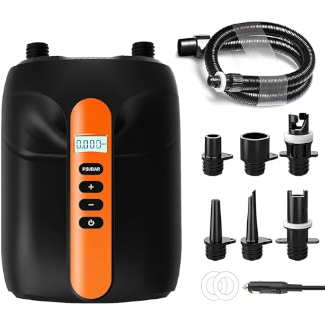 Jolof Store 20PSI Electric SUP Pump - 12V Dual Stage Paddle Board Inflator