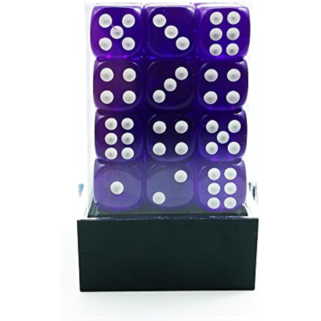 Bescon 12mm 6 Sided Dice Set | 36 Translucent Purple D6 with Box