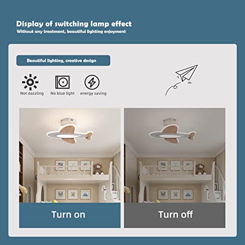 Schindora Airplane LED Ceiling Light – Dimmable Kids Room Lamp with Remote