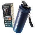 Bachgold Professional Outdoor Water Filter Bottle XL | 800ml Black