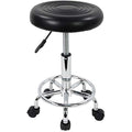 KKTONER PU Leather Rolling Stool - Adjustable Swivel Salon Task Chair