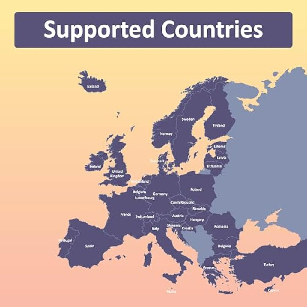 Europe & Turkey Travel SIM Card | 20GB 4G LTE Data | 30 Days
