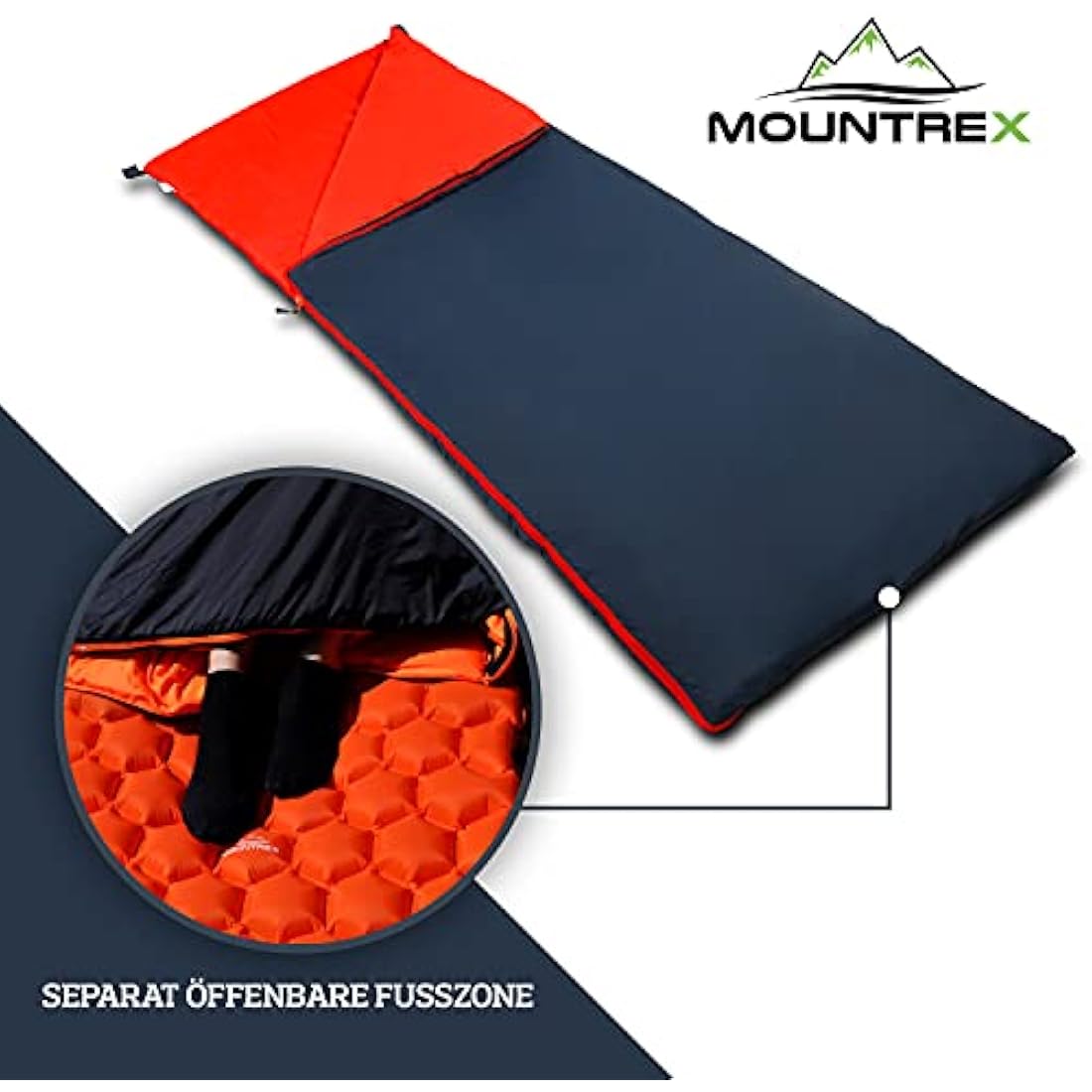 MOUNTREX Ultralight Summer Sleeping Bag – 730g Compact Travel Blanket
