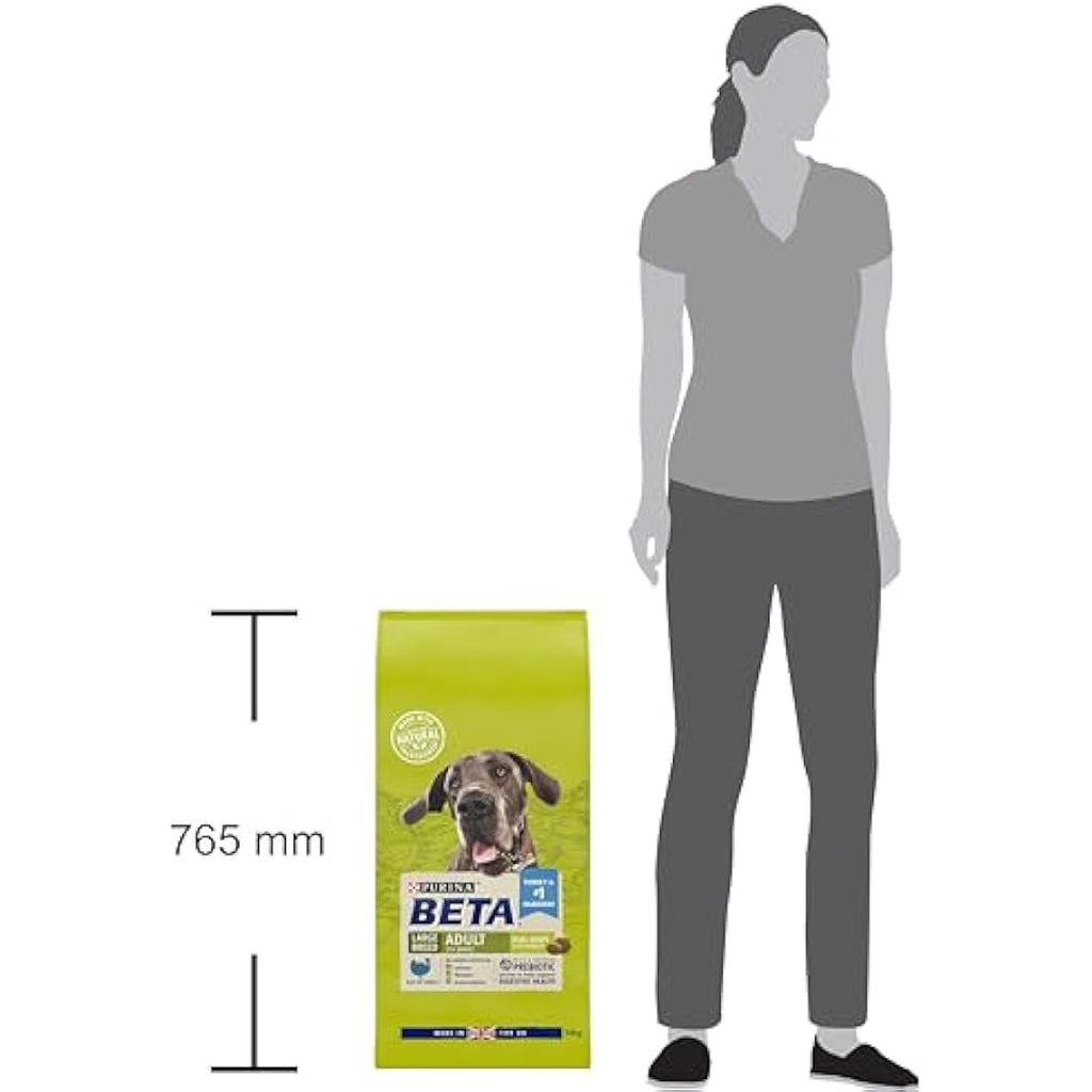 BETA Large Breed Turkey Dry Dog Food - Natural Kibble for Digestion 14kg