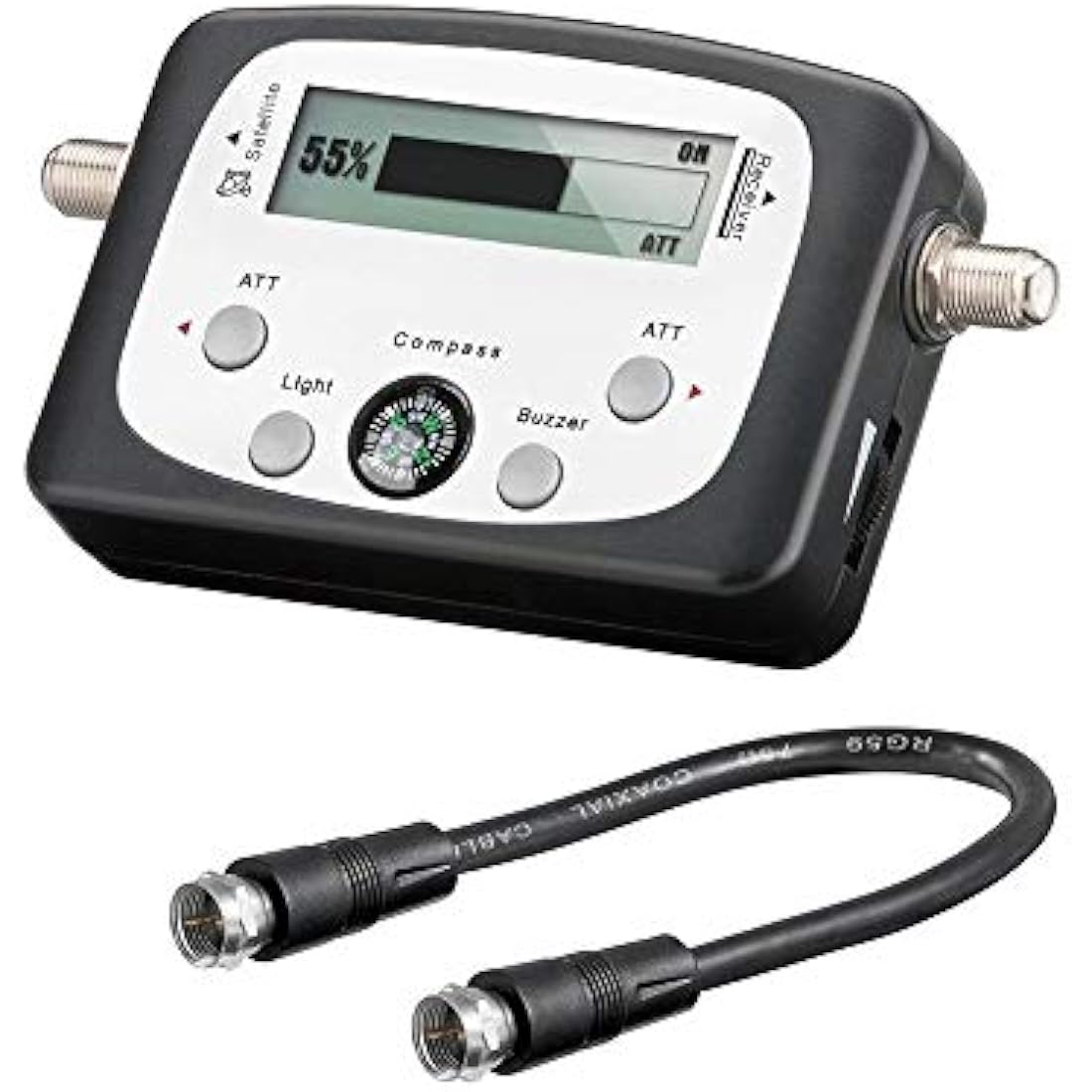 Goobay 67140 Digitaler Satelliten Finder – LCD-Anzeige & Kompass