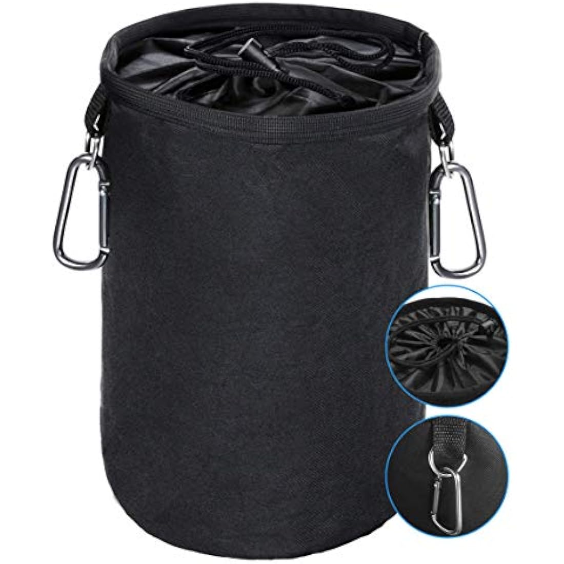 Large Waterproof Peg Bag with 2 Hanger Clips – Black