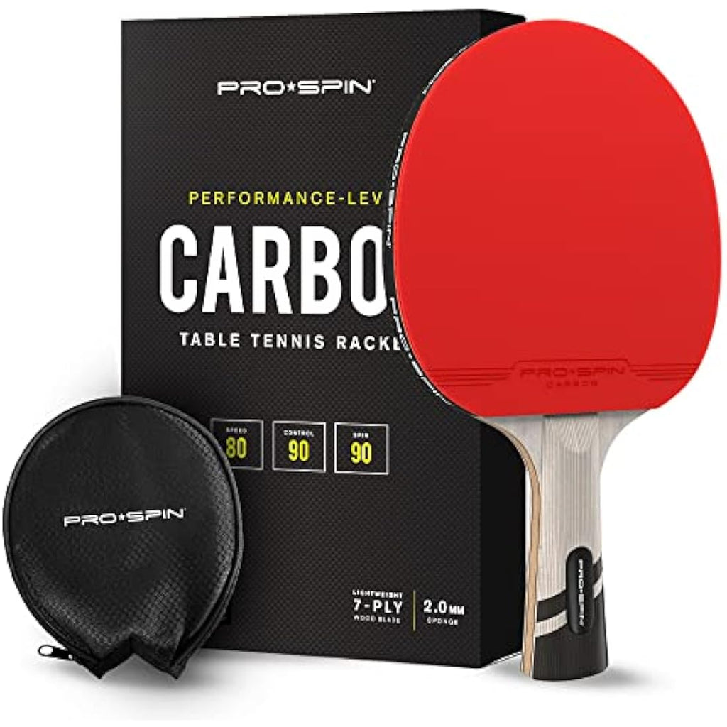 PRO SPIN Carbon Fibre Table Tennis Racket – Professional Ping Pong Bat