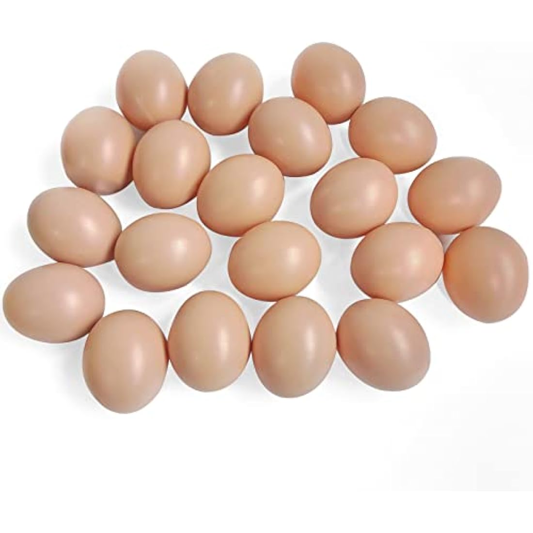 Jolof Store 20Pcs Artificial Chicken Eggs – Realistic Brown Nesting Eggs