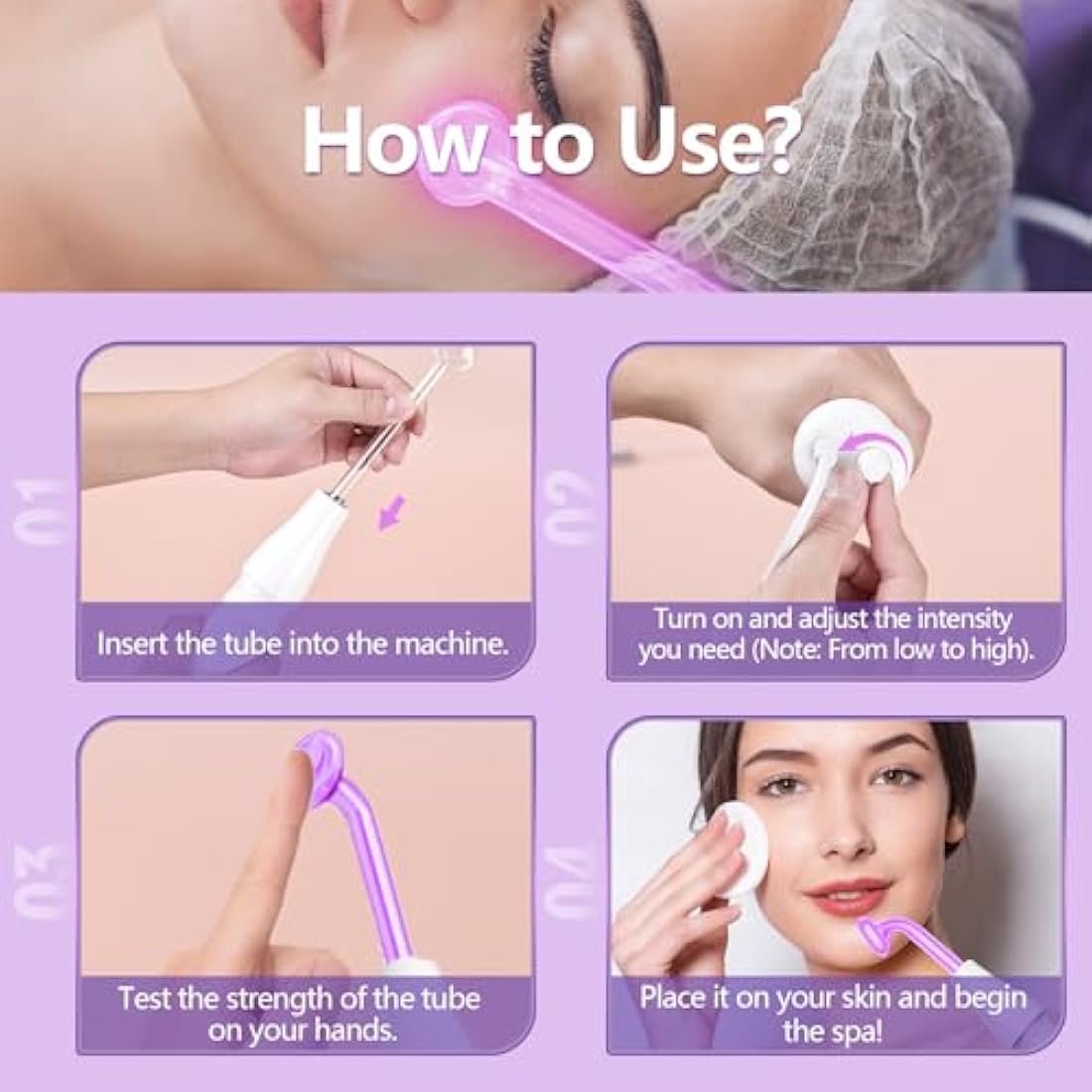 iklestar High Frequency Facial Wand – Skin Tightening & Hair Growth Kit