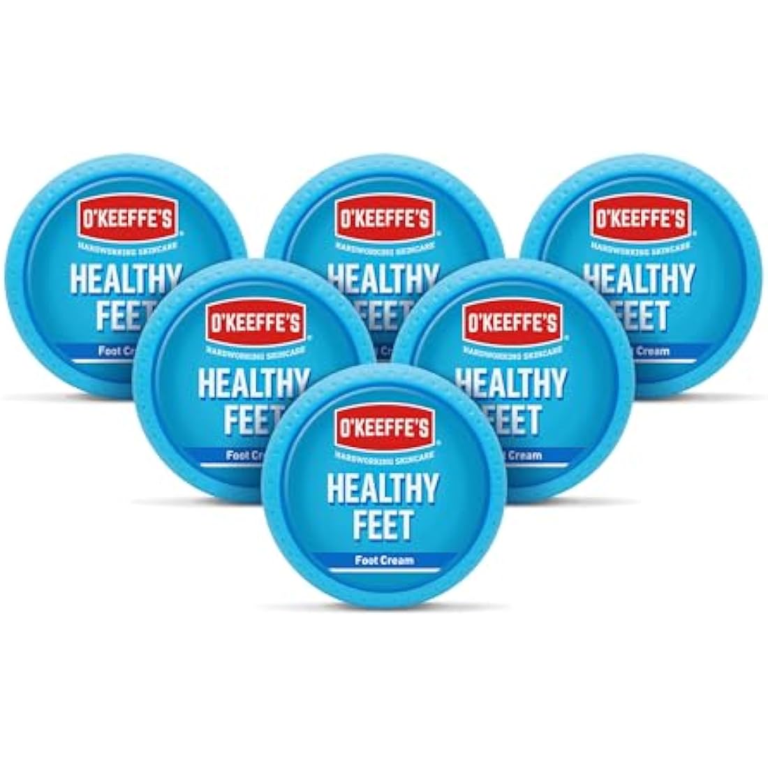 O’Keeffe’s Healthy Feet Foot Cream for Cracked Heels, 91g Jar - 6 Pack